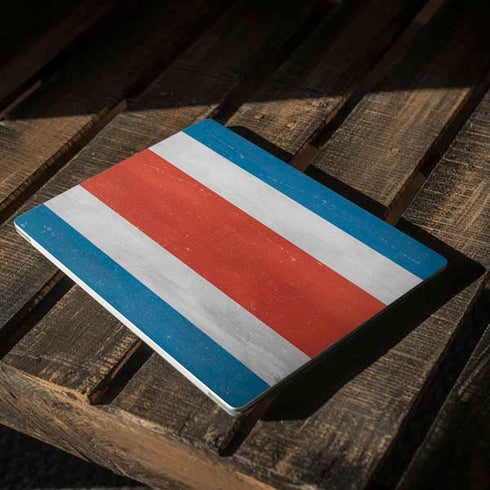 Costa Rican Flag Distressed Surface Laptop 2 Skin